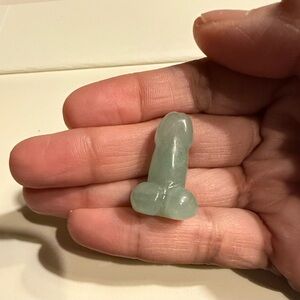 Small Green Stone Penis Figurine